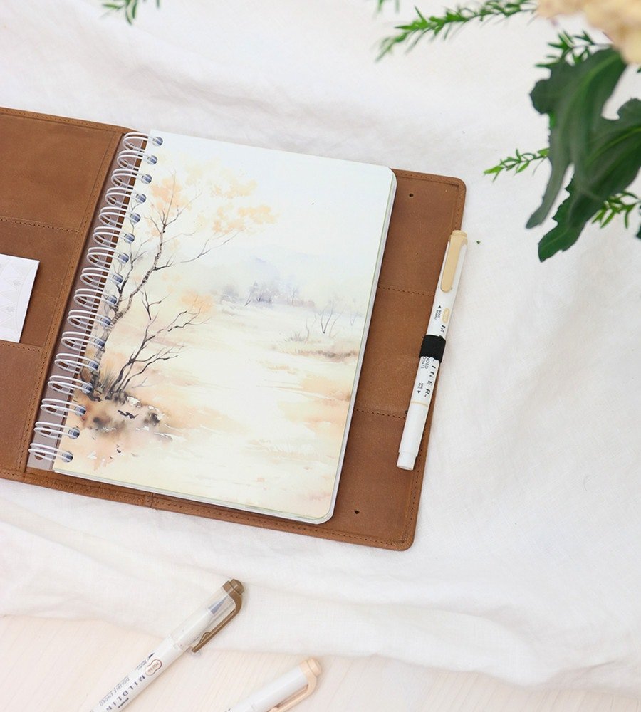 Almanacksfodral - Läder - A5 - Personal Planner