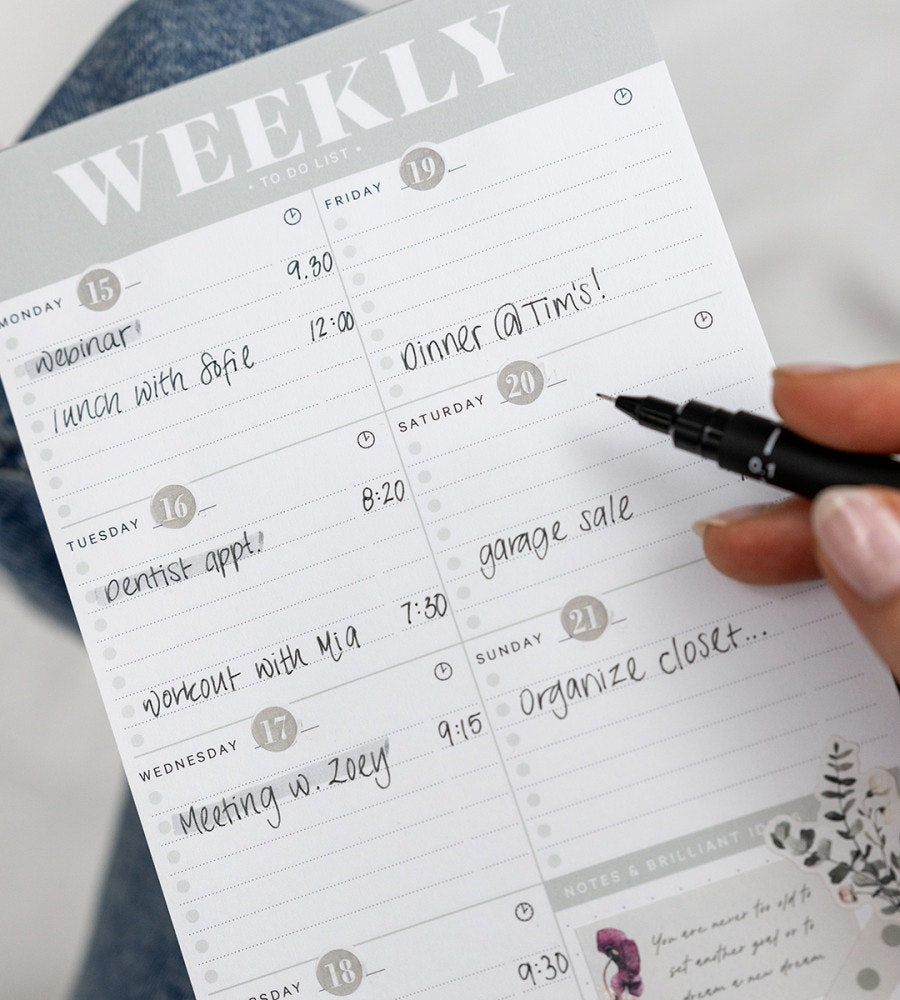 Anteckningsblock - Weekly A5 - Personal Planner