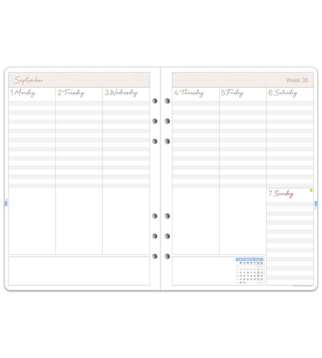 Systemkalender - Einlage A5