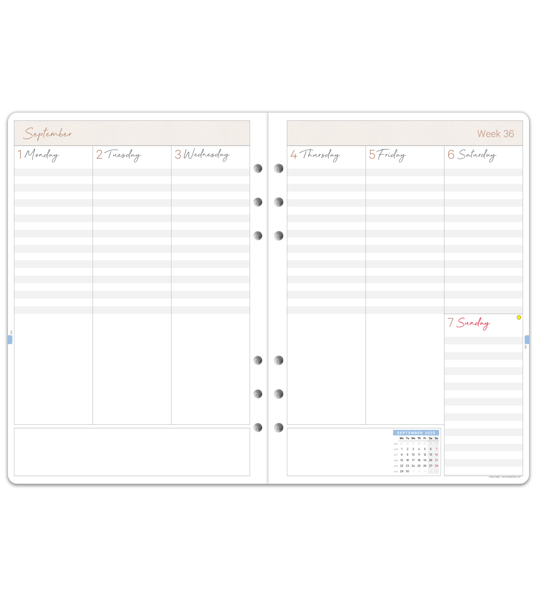 Systemkalender - Einlage A5