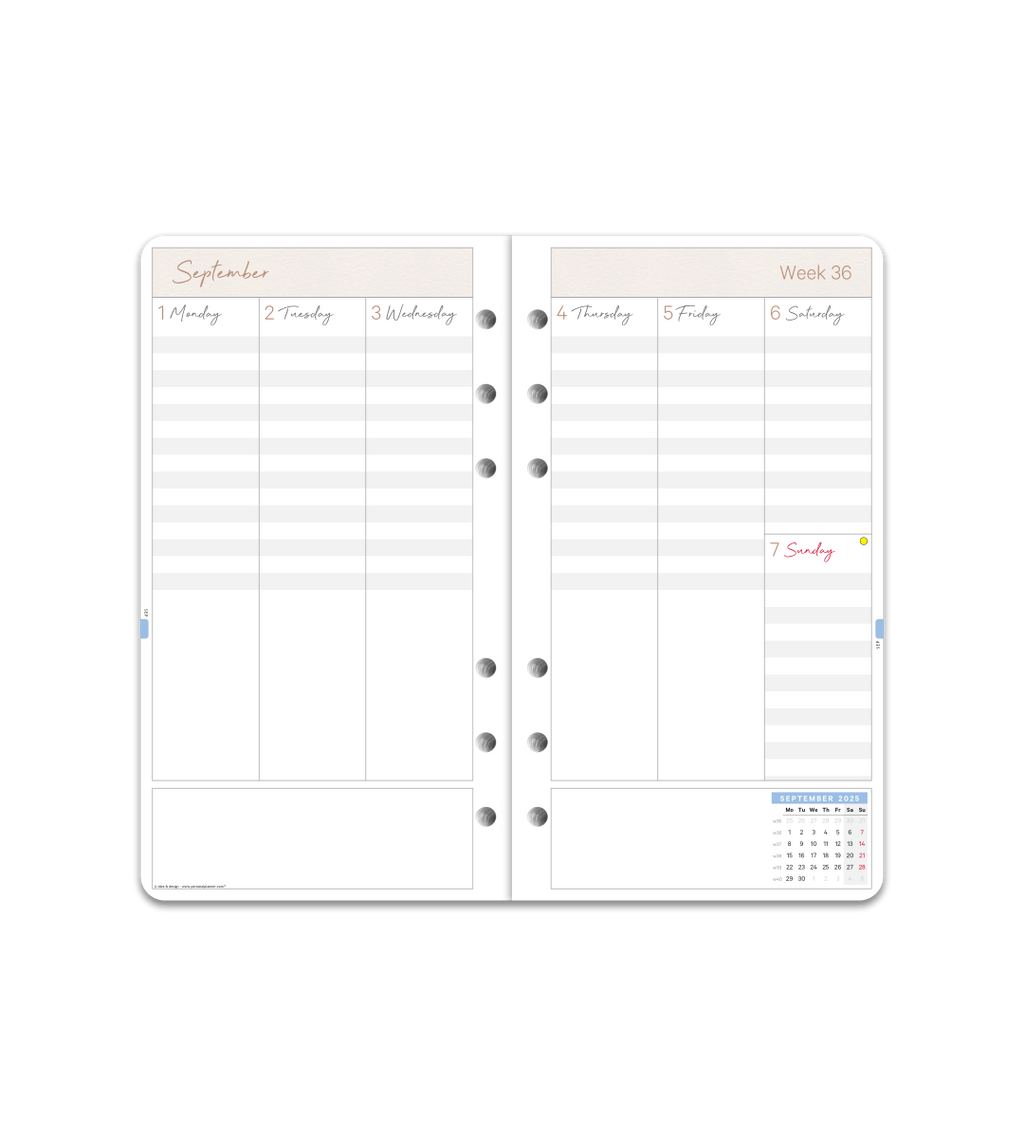 Systemkalender - Einlage Personal