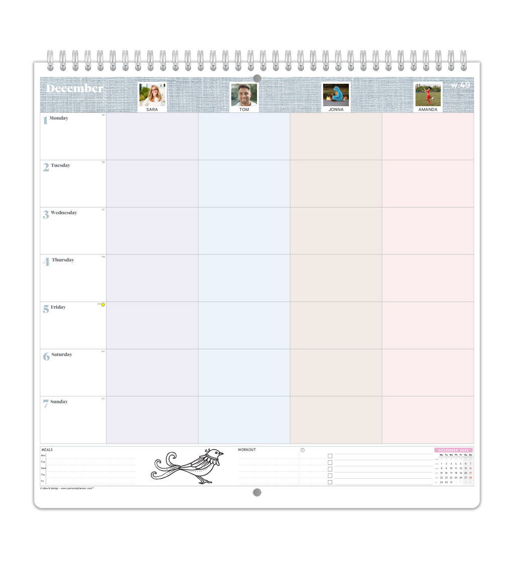 Familienkalender - Wochenübersicht