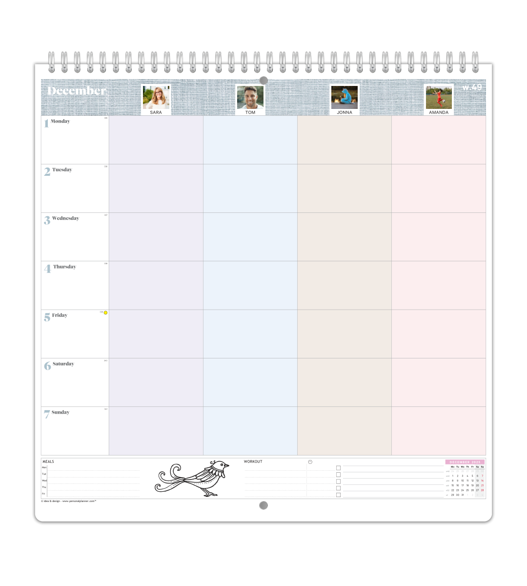 Familienkalender - Wochenübersicht