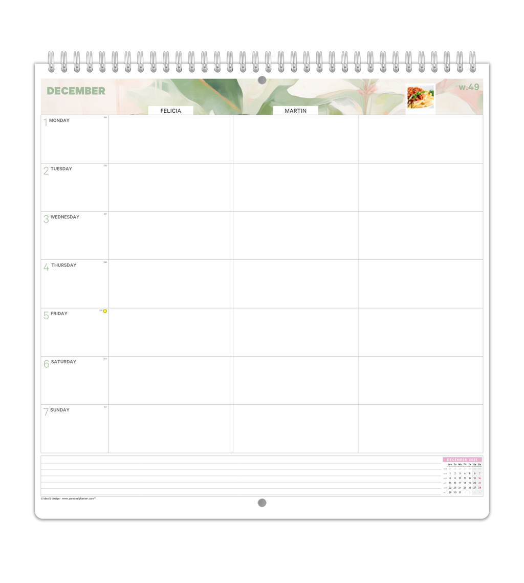 Familienkalender - Wochenübersicht