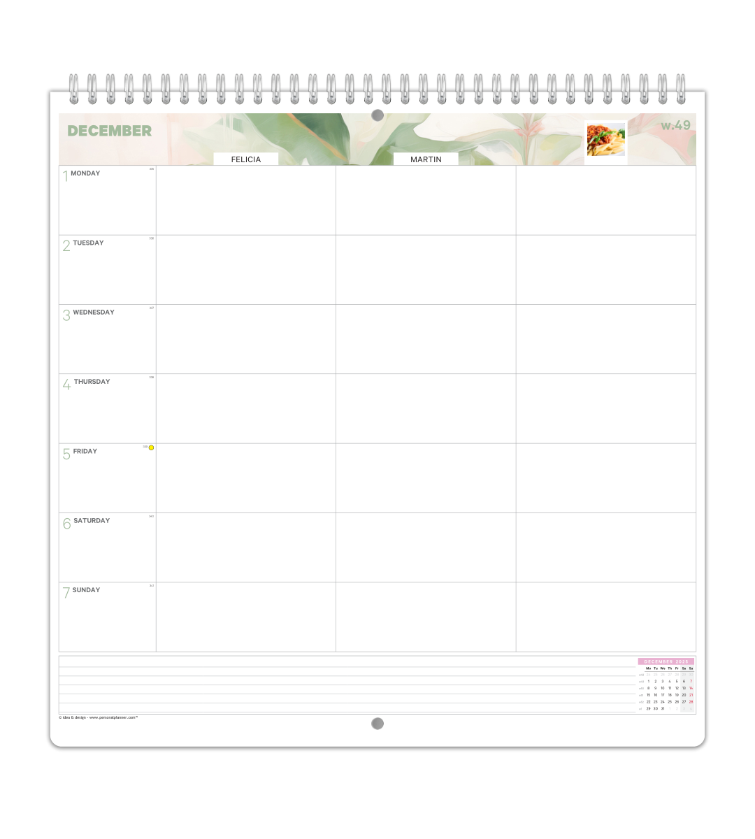 Familienkalender - Wochenübersicht