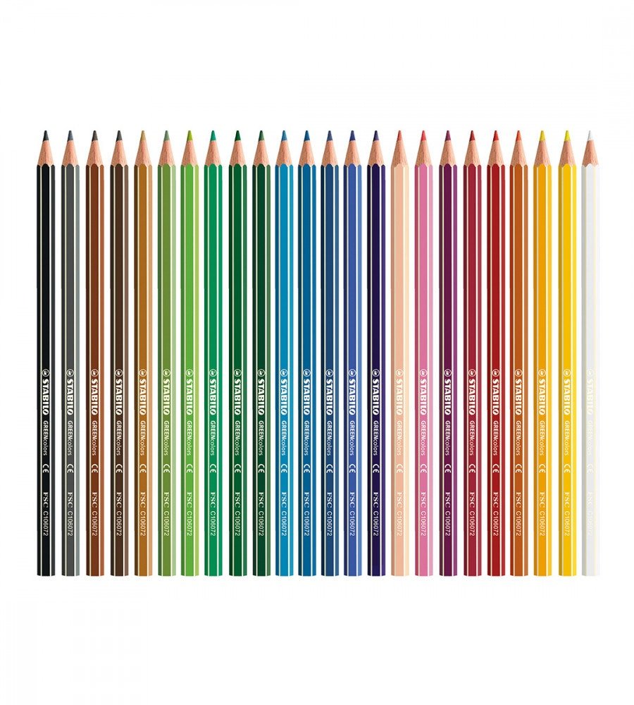 Färgpennor - Stabilo Green Colors 24-pack - Personal Planner