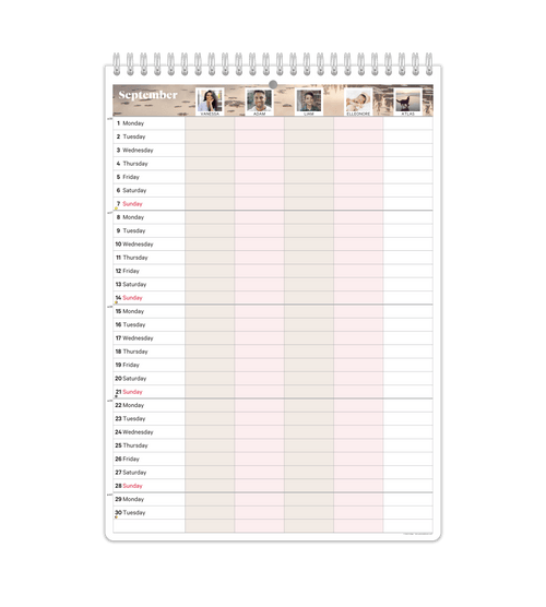 Familienkalender - Monatsübersicht A4 - Personal Planner