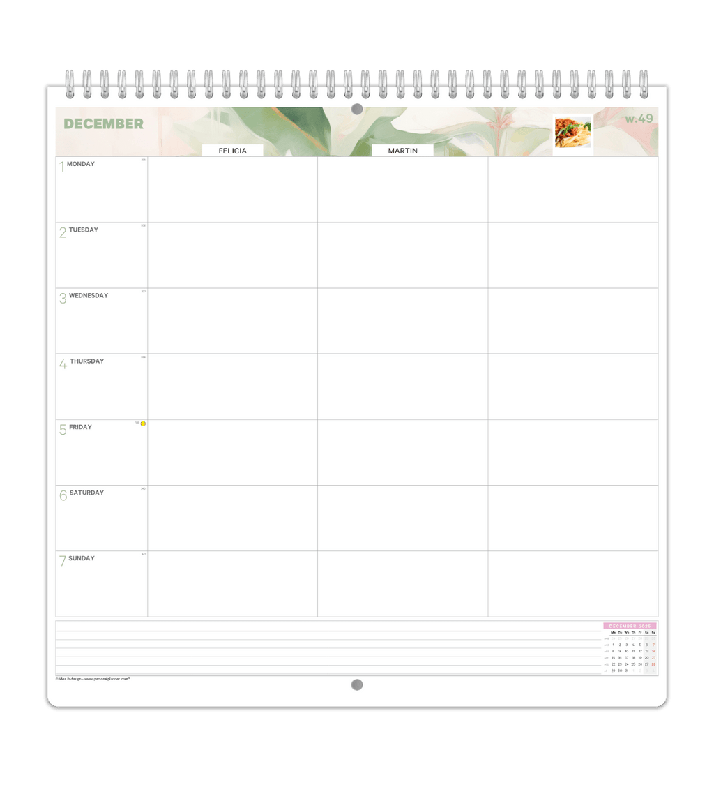Familienkalender - Wochenübersicht - Personal Planner