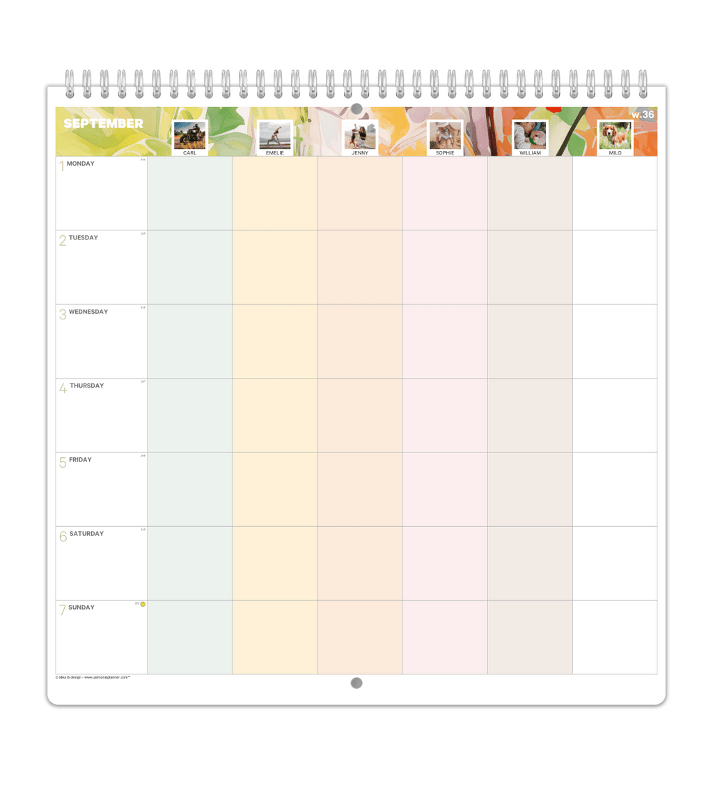 Familienkalender - Wochenübersicht - Personal Planner