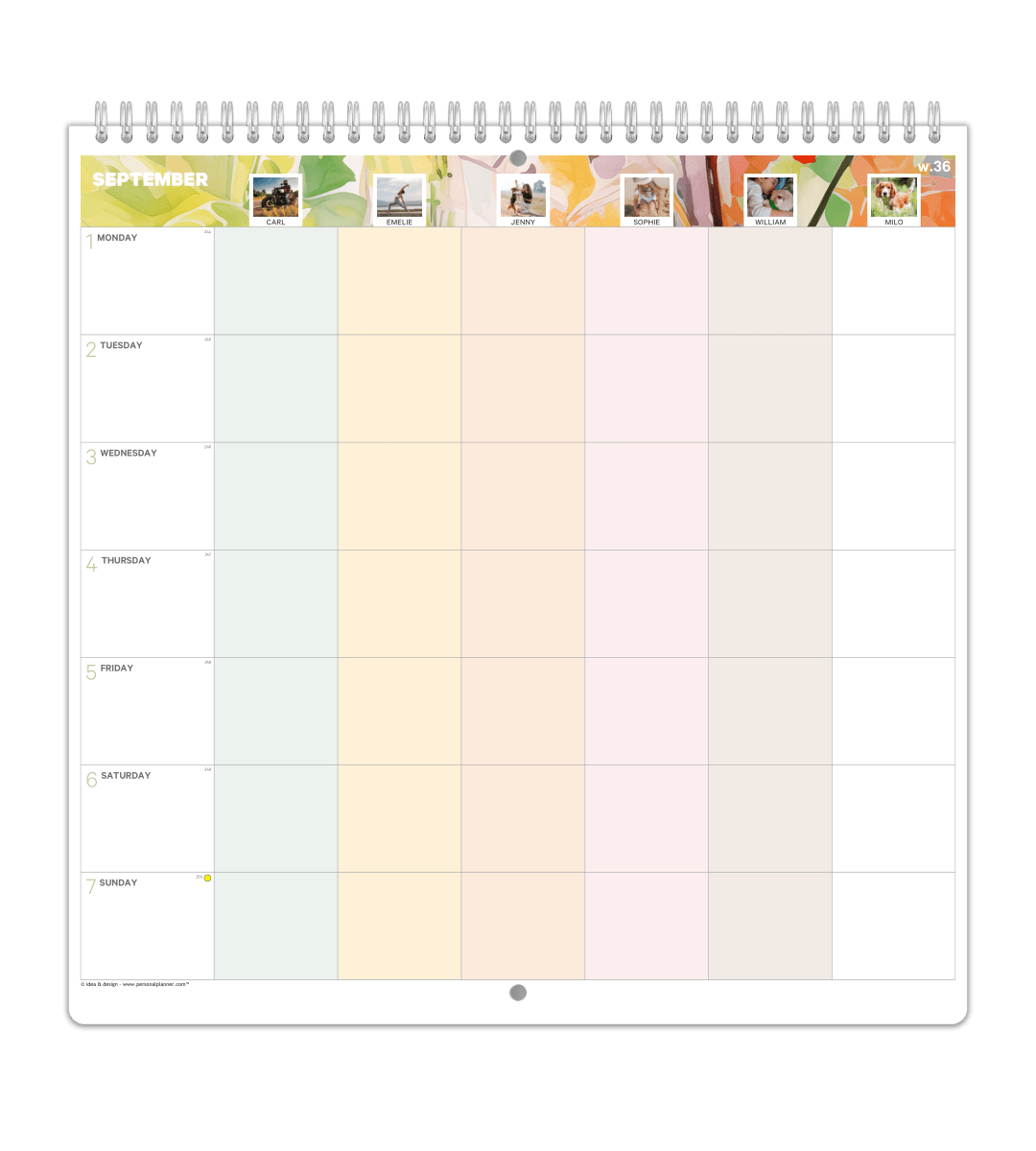 Familjekalender - Veckoöversikt - Personal Planner