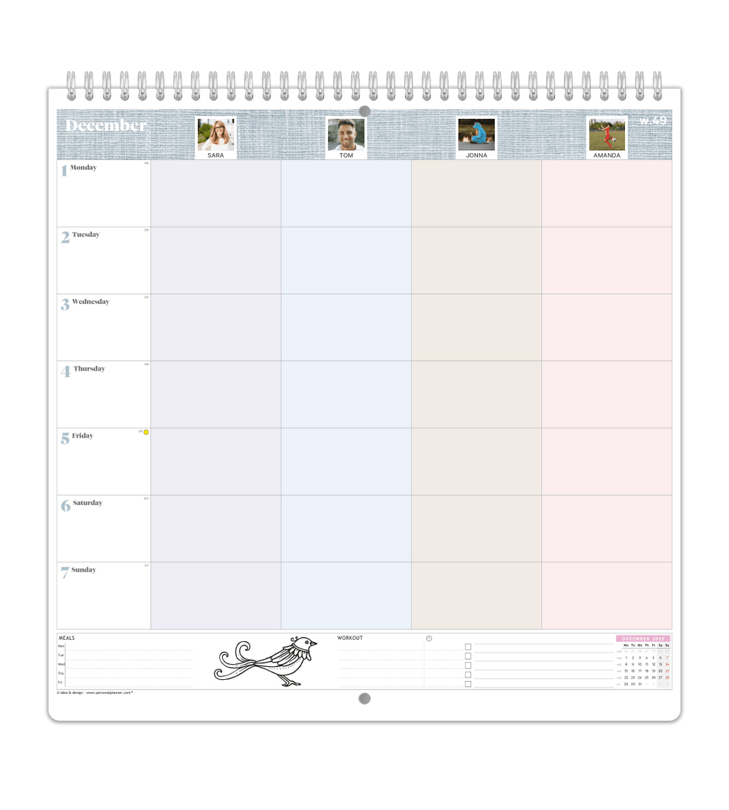 Familienkalender - Wochenübersicht - Personal Planner