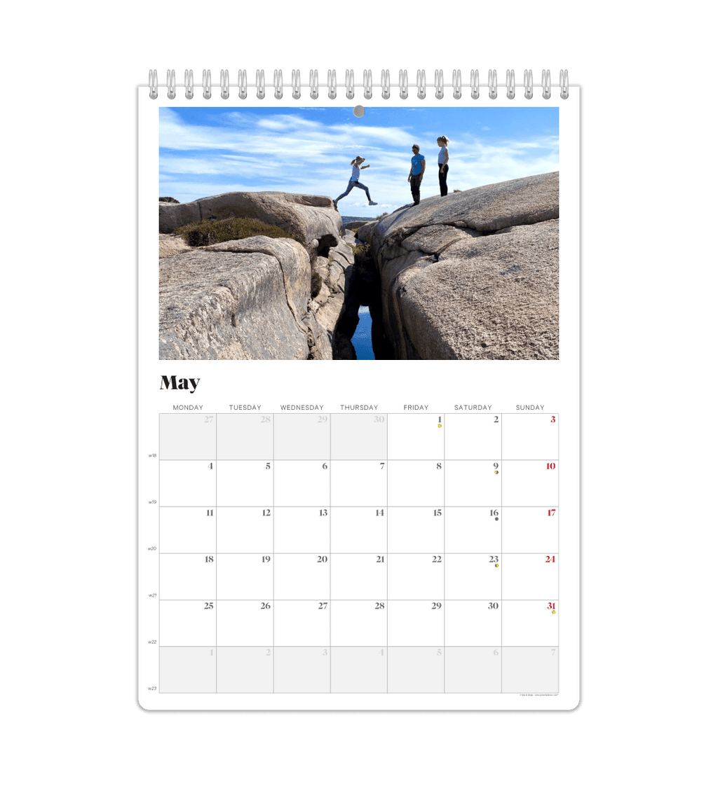 Fotokalender - Månadsöversikt - Personal Planner