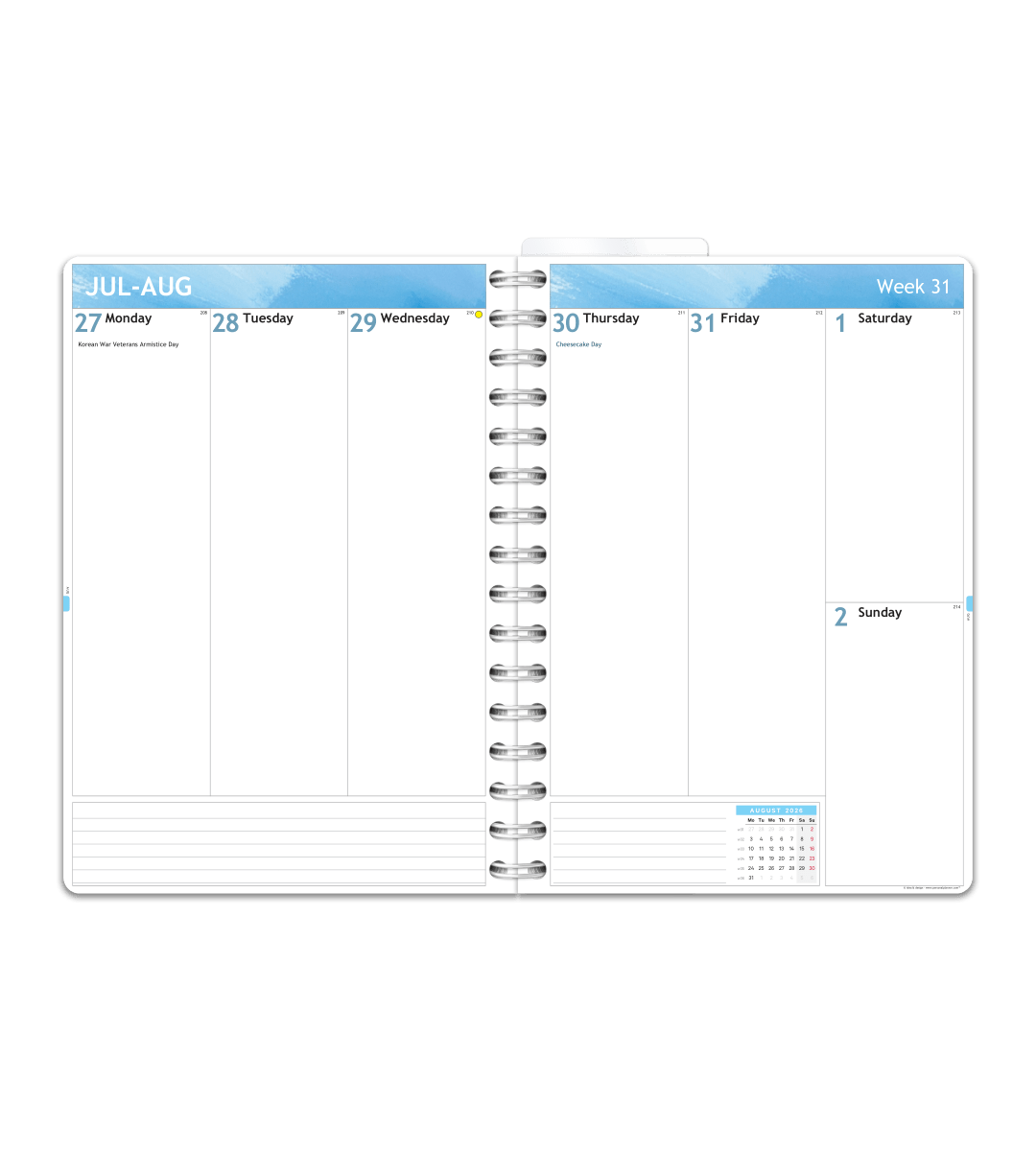 Kalender Smart Design - Spiralbindning A5 - Personal Planner