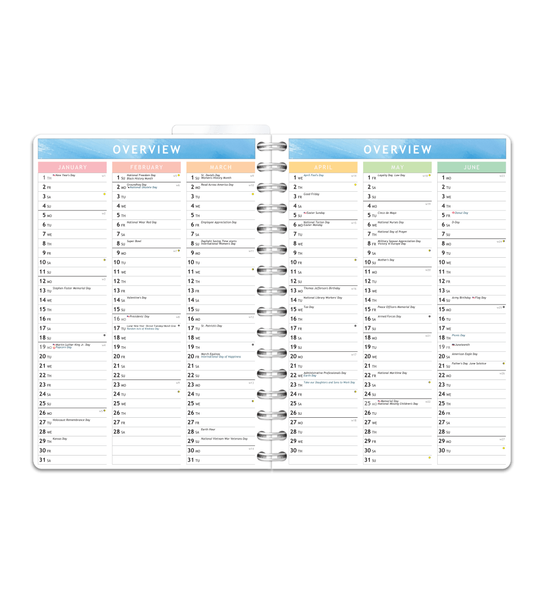 Kalender Smart Design - Spiralbindning A5 - Personal Planner