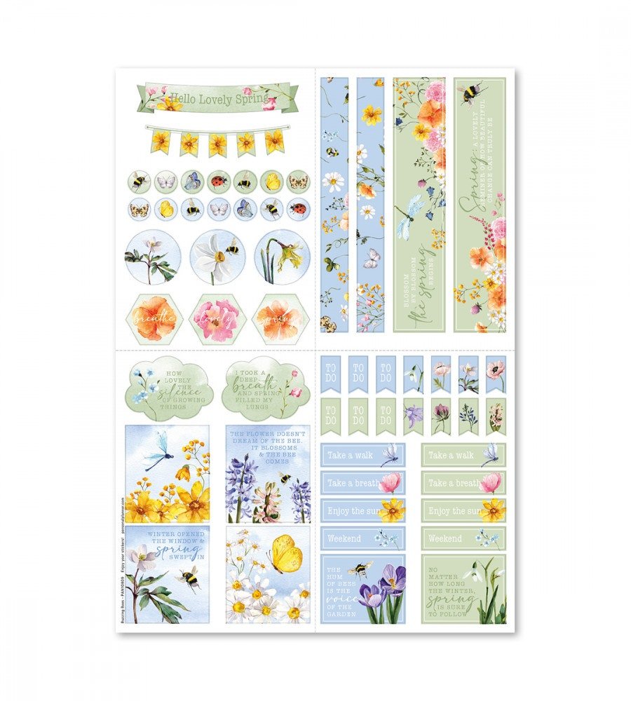 Klistermärken - Buzzing Bees (Spread) - Personal Planner