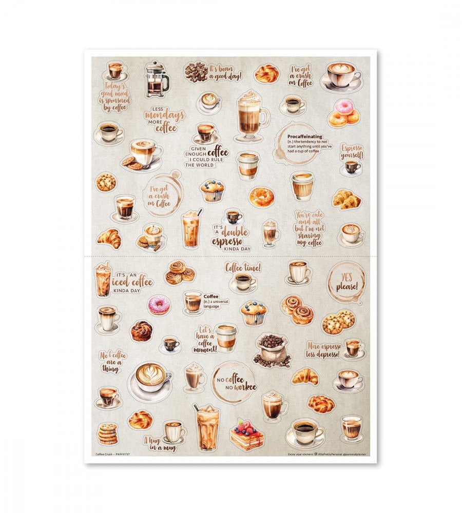 Klistermärken - Coffee Crush - Personal Planner