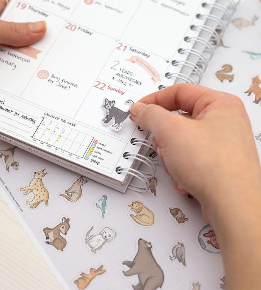 Klistermärken - Furry Friends - Personal Planner