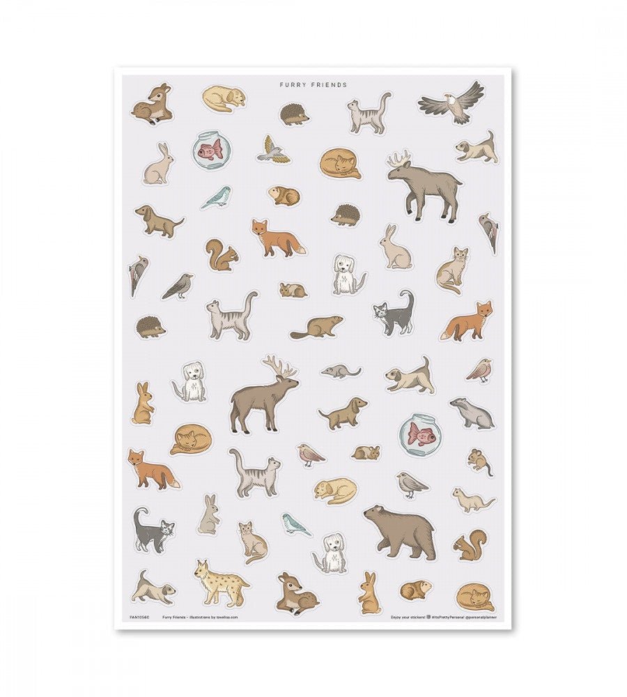 Klistermärken - Furry Friends - Personal Planner
