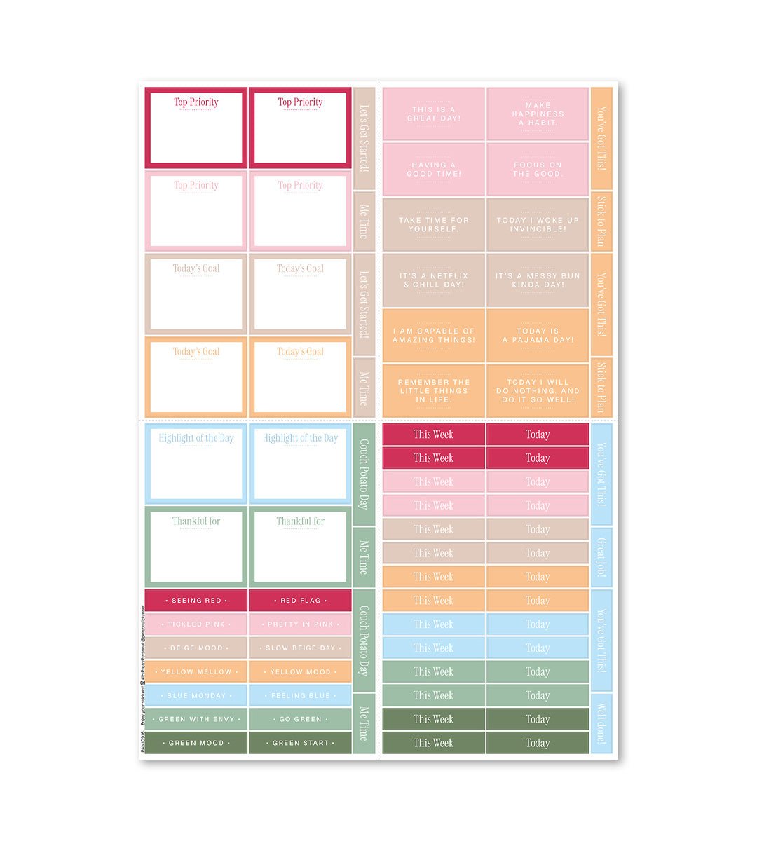 Klistermärken - Stick to plan (Box) - Personal Planner