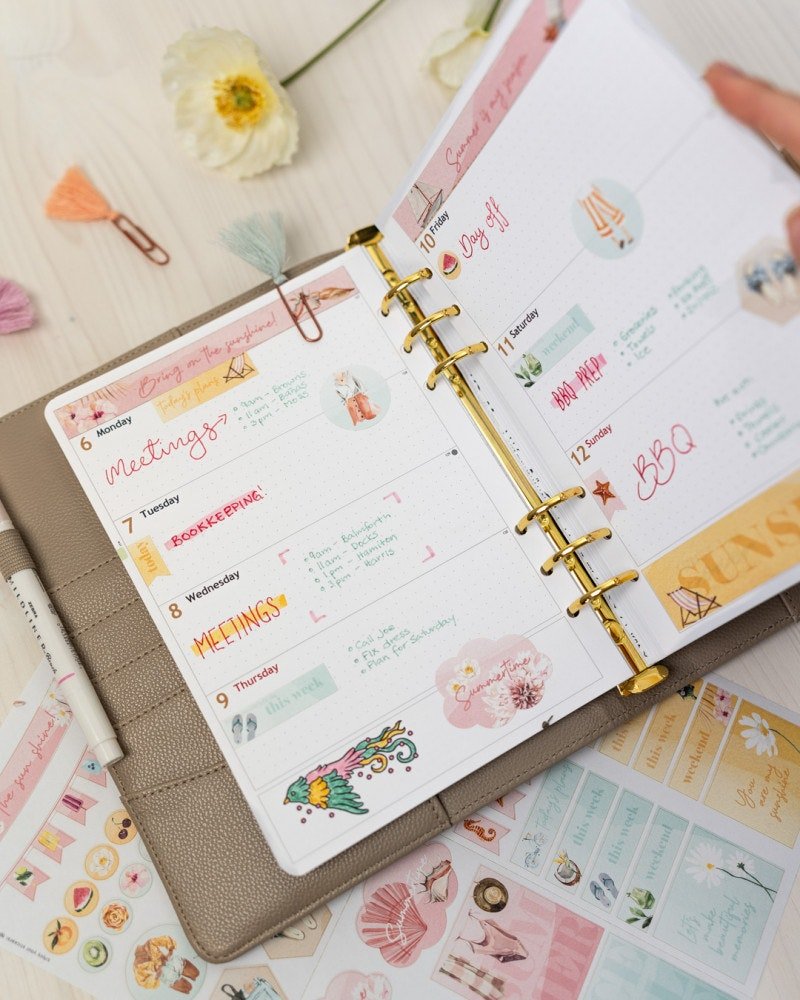 Klistermärken - Sunshine (Spread) - Personal Planner