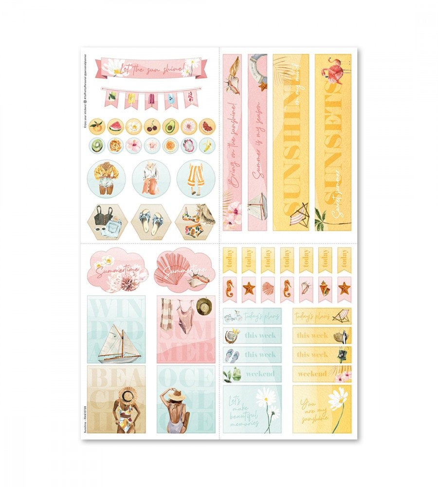 Klistermärken - Sunshine (Spread) - Personal Planner