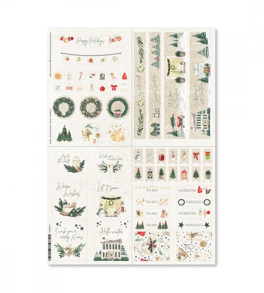 Klistermärken - White Christmas (Spread) - Personal Planner