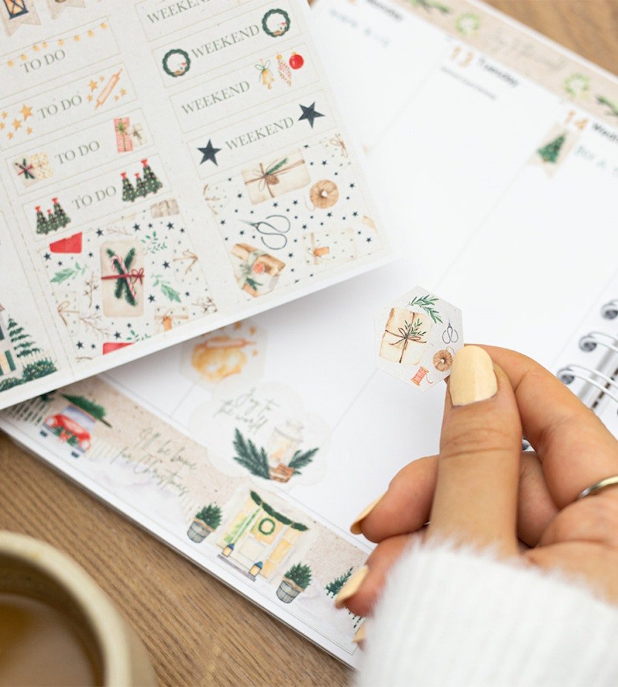 Klistermärken - White Christmas (Spread) - Personal Planner