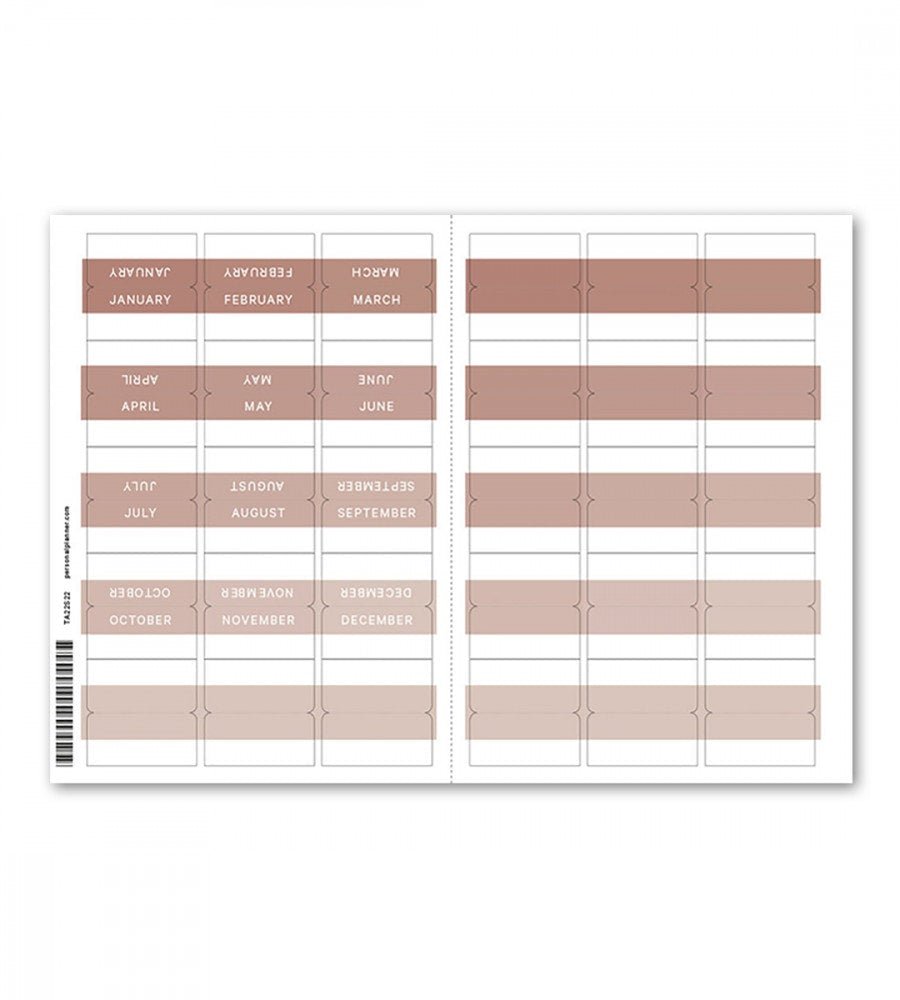 Månadsflikar - Fab Tabs - Personal Planner