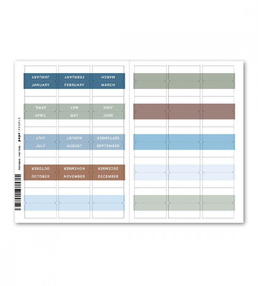Månadsflikar - Fab Tabs - Personal Planner