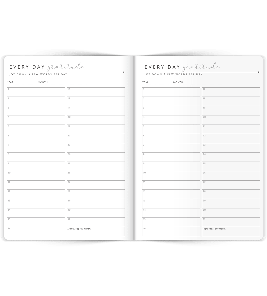 My Gratitude Journal - Personal Planner