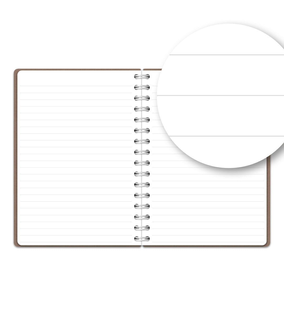 Notebook Brown Canvas - Spiralbindning A5 - Personal Planner
