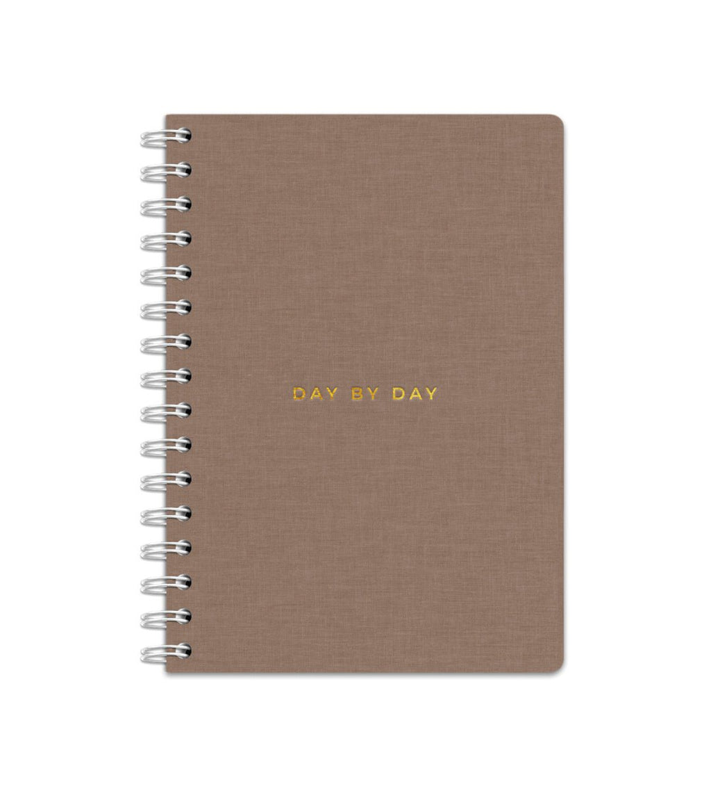 Notebook Brown Canvas - Spiralbindning A5 - Personal Planner