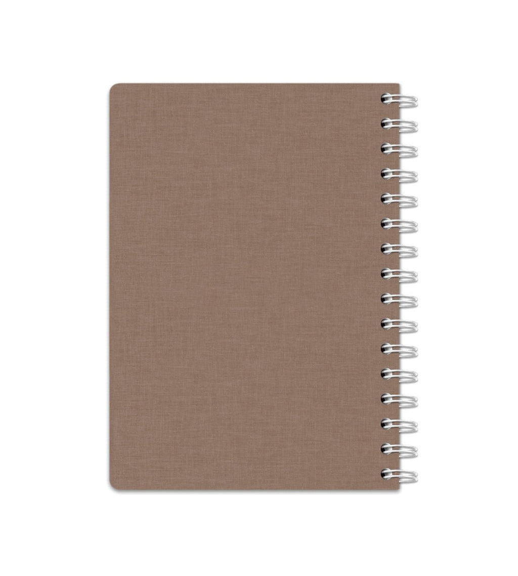 Notebook Brown Canvas - Spiralbindning A5 - Personal Planner