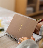 Notebook Brown Canvas - Spiralbindning A5 - Personal Planner