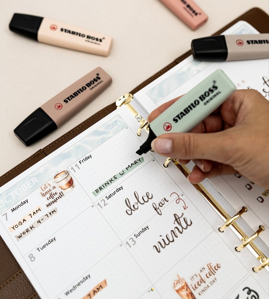 Överstrykningspennor - Stabilo Boss Original Nature Colors 6-pack - Personal Planner