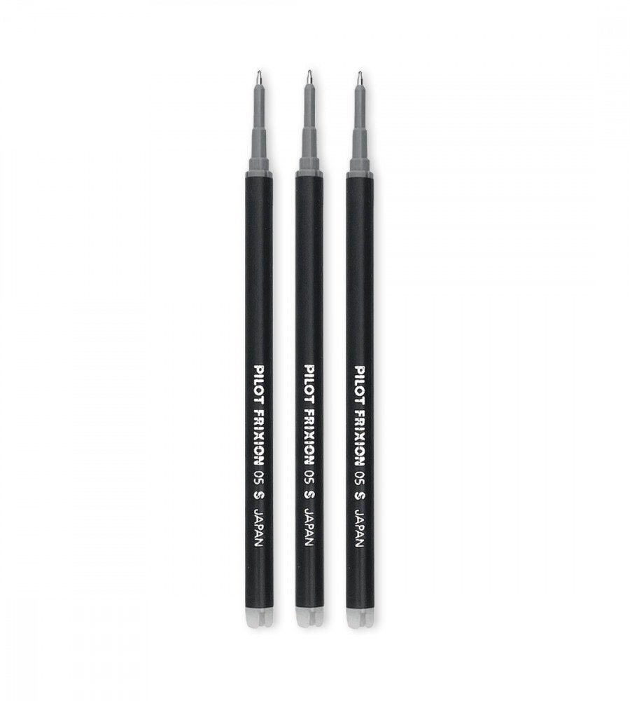 Refill Kulspetspenna - Pilot FriXion Clicker 0.5 - 3-pack - svart - Personal Planner