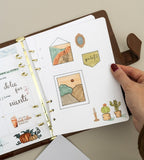 Refillsidor - Punkt-rutor 12-pack till systemkalender - storlek A5 - Personal Planner