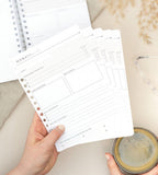 Snap In Refill-Seiten Monatsziele 12er Set für Kalender - Größe A5 - Personal Planner