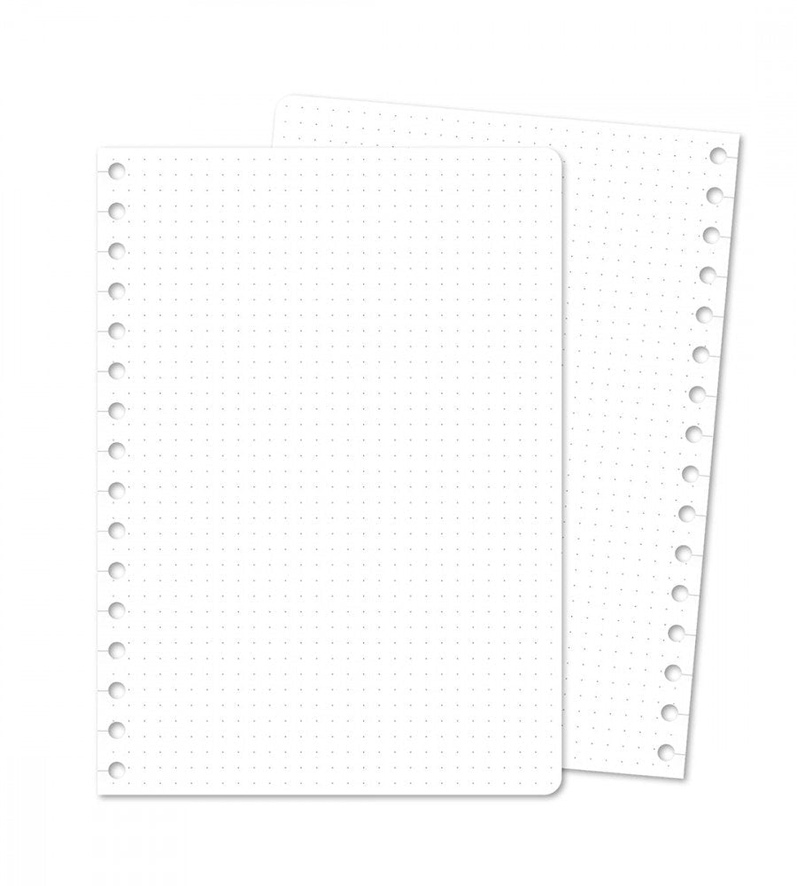 Snap in refillsidor - Punkt-rutor 12-pack till almanacka - storlek A5 - Personal Planner