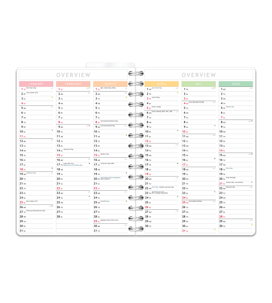 Spiralbindning A5 - Bullet Journal - Personal Planner
