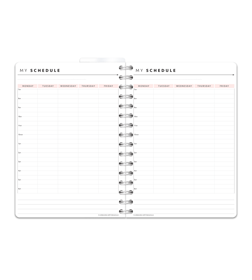 Spiralbindning A5 - Lärarkalender - Personal Planner