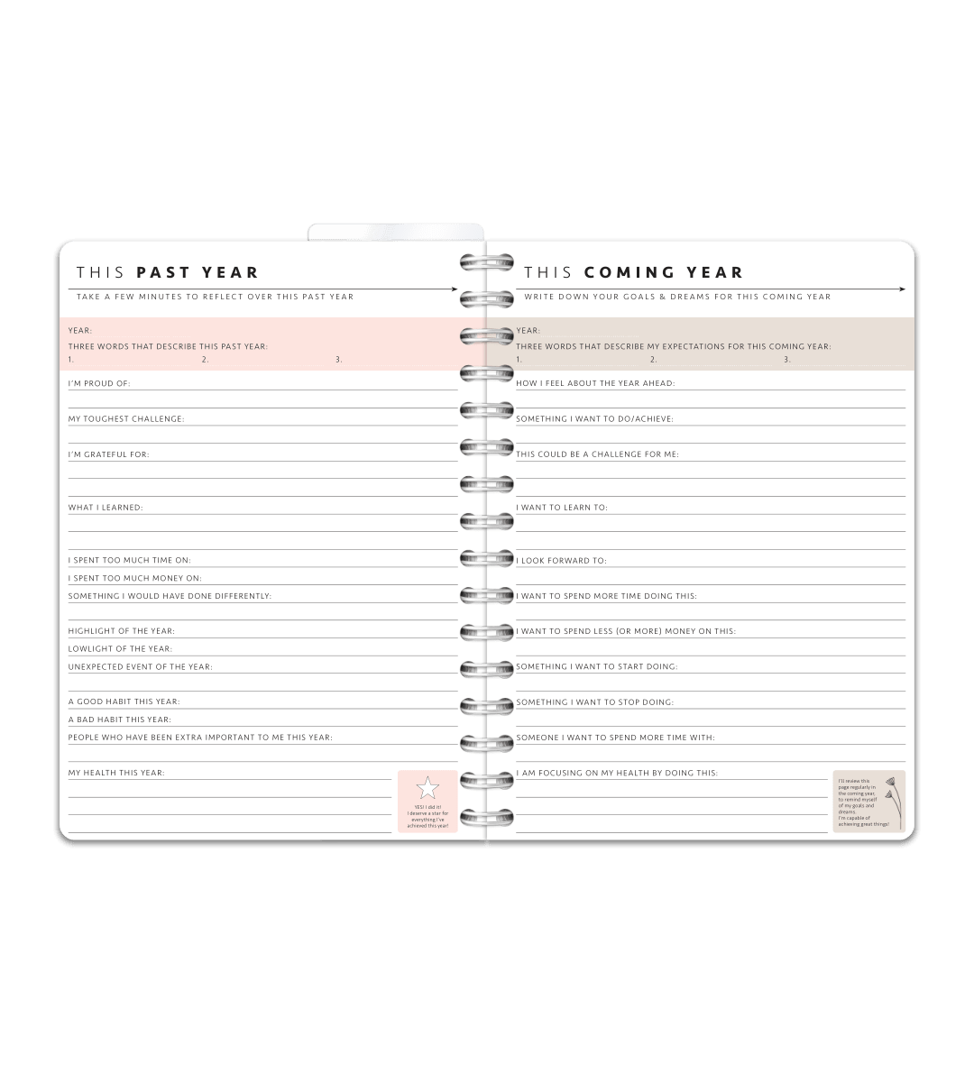 Spiralbindning A5 - Selfcare journal - Personal Planner