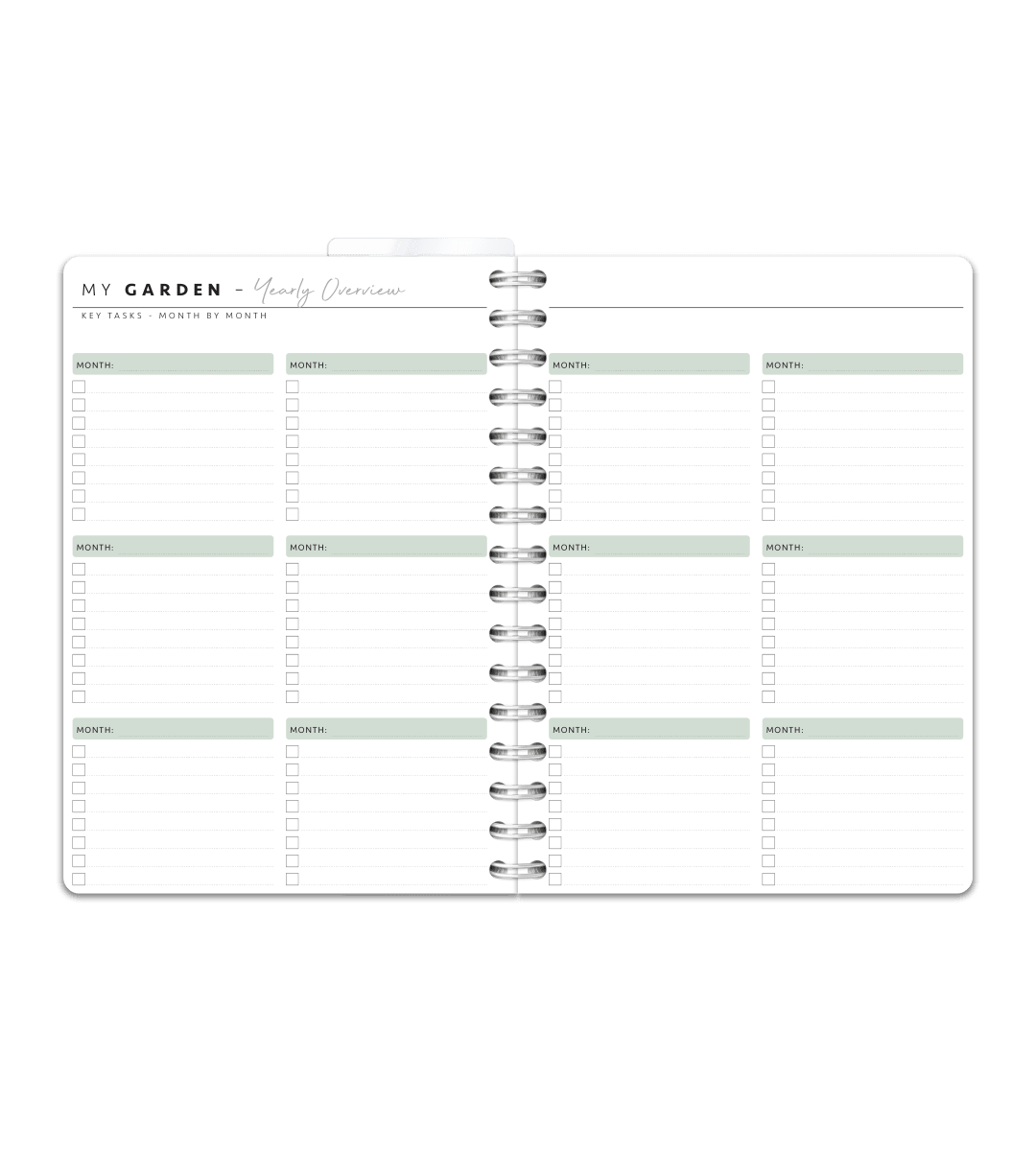 Spiralbindning A5 - Trädgårdsbok - Personal Planner