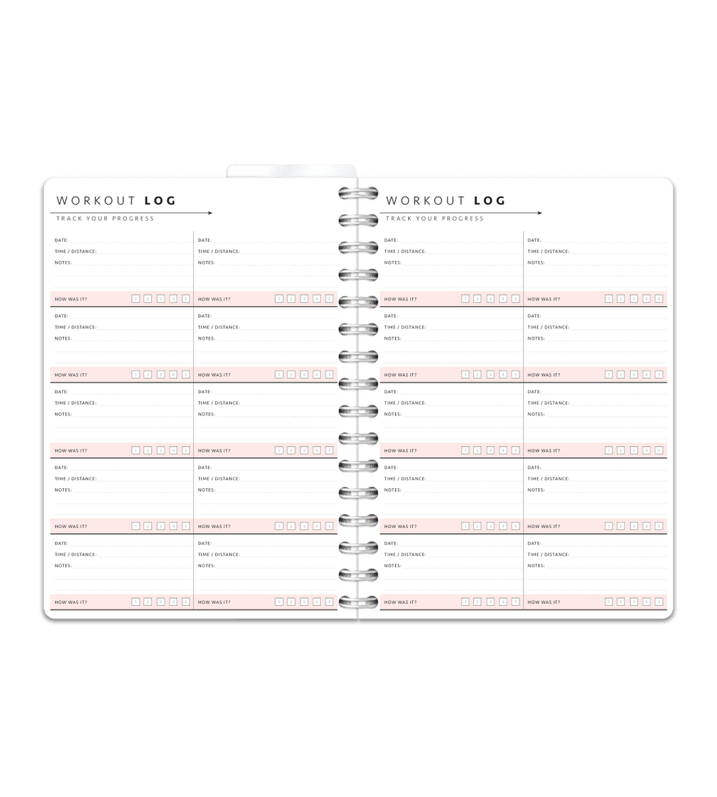Spiralbindning A5 - Träningsdagbok - Personal Planner