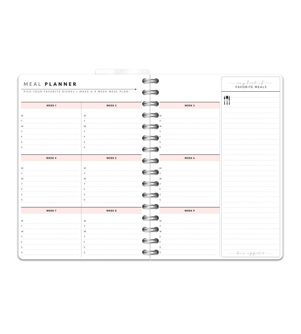 Spiralbindning A5 - Träningskalender - Personal Planner