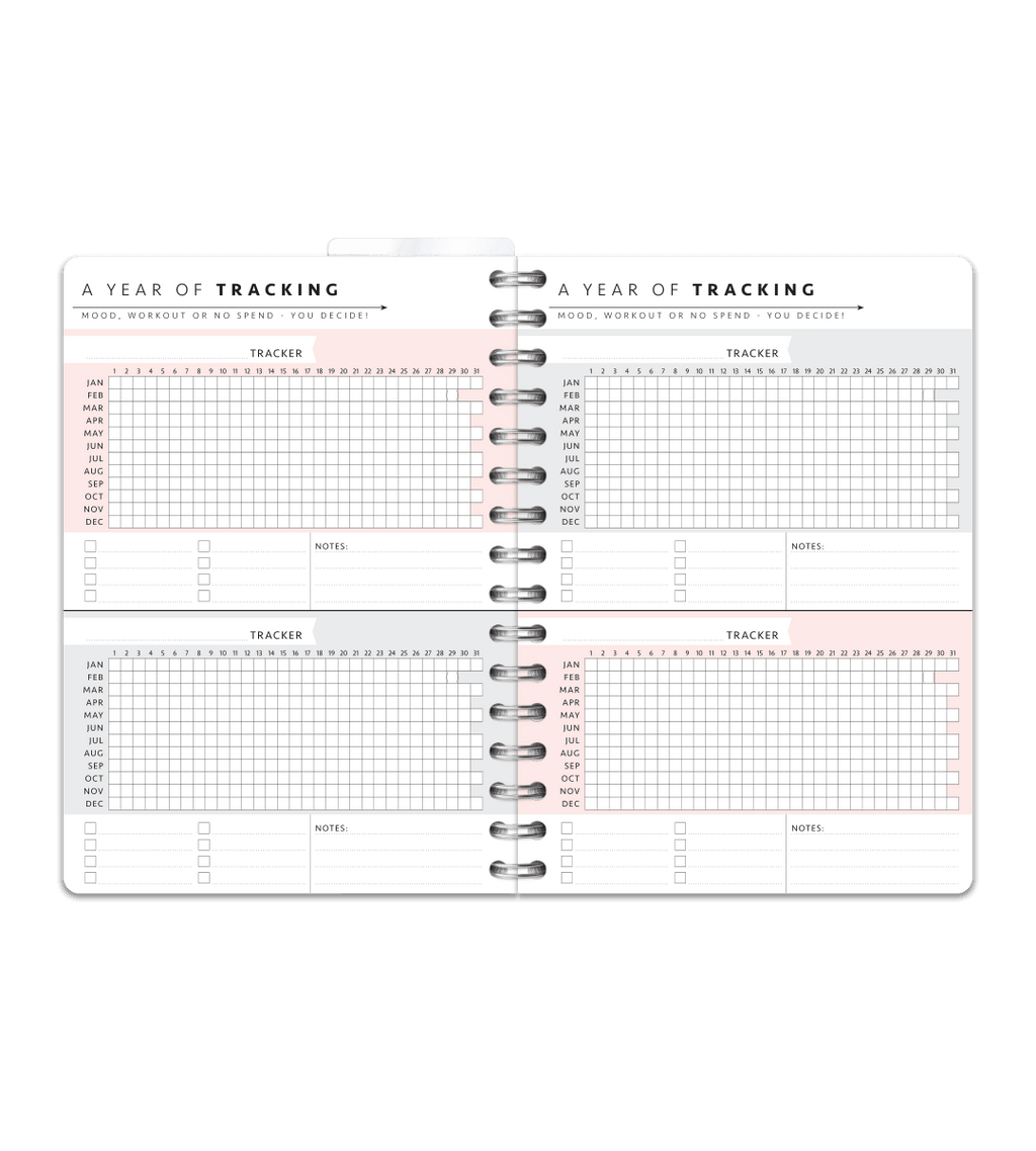 Spiralbindning A5 - Träningskalender - Personal Planner