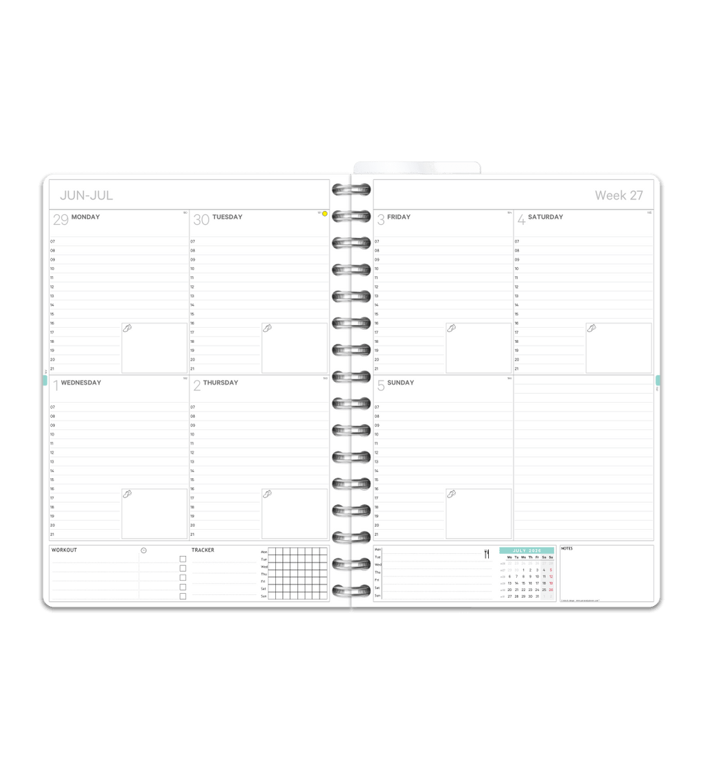 Spiralbindning A5 - Träningskalender - Personal Planner