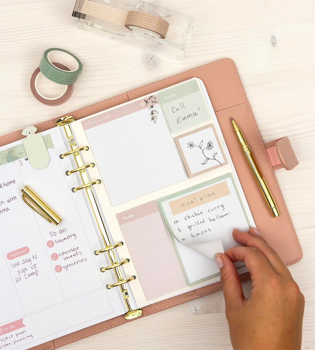 Sticky Notes - Sticky Notes till systemkalender - storlek A5 - Personal Planner