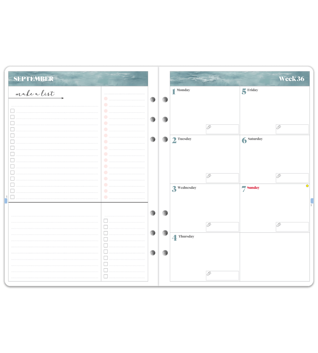 Systemkalender - Inlaga A5 - Personal Planner