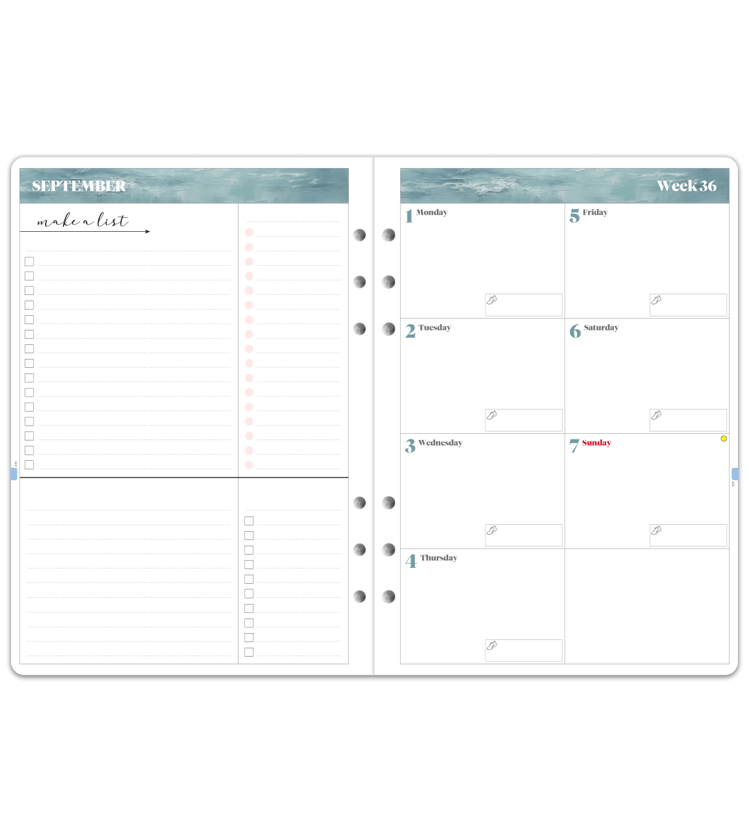 Systemkalender - Inlaga A5 - Personal Planner